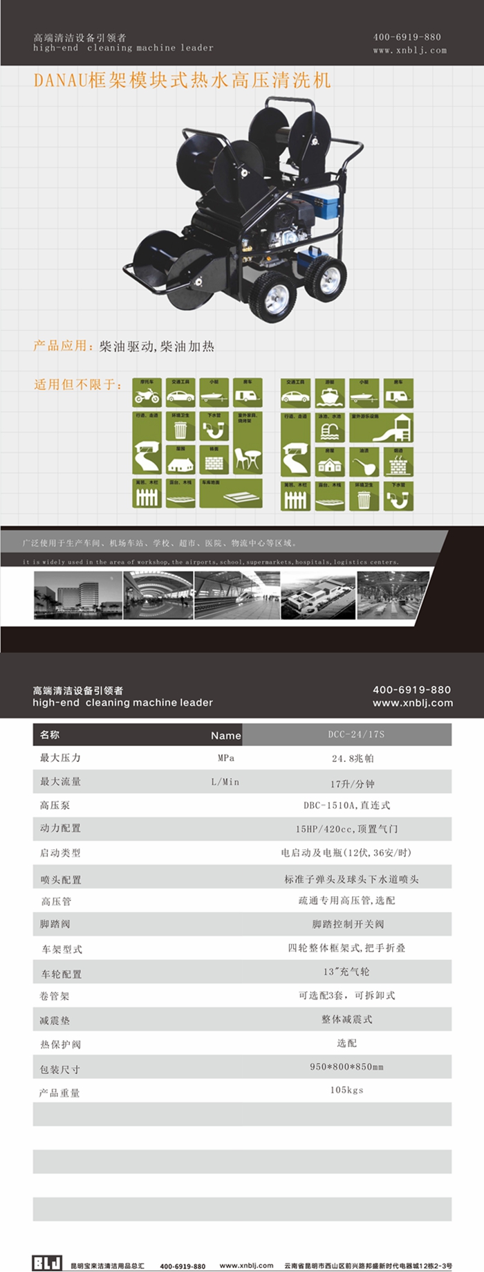 DANAU汽油機式多用途疏通清洗機