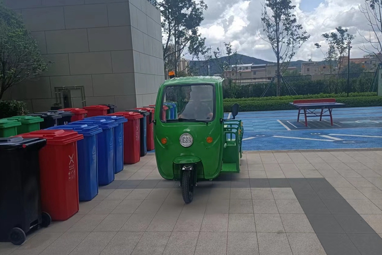 寶來潔電動三輪四桶車,垃圾桶清運(yùn)車交機(jī)物業(yè)小區(qū)服務(wù)